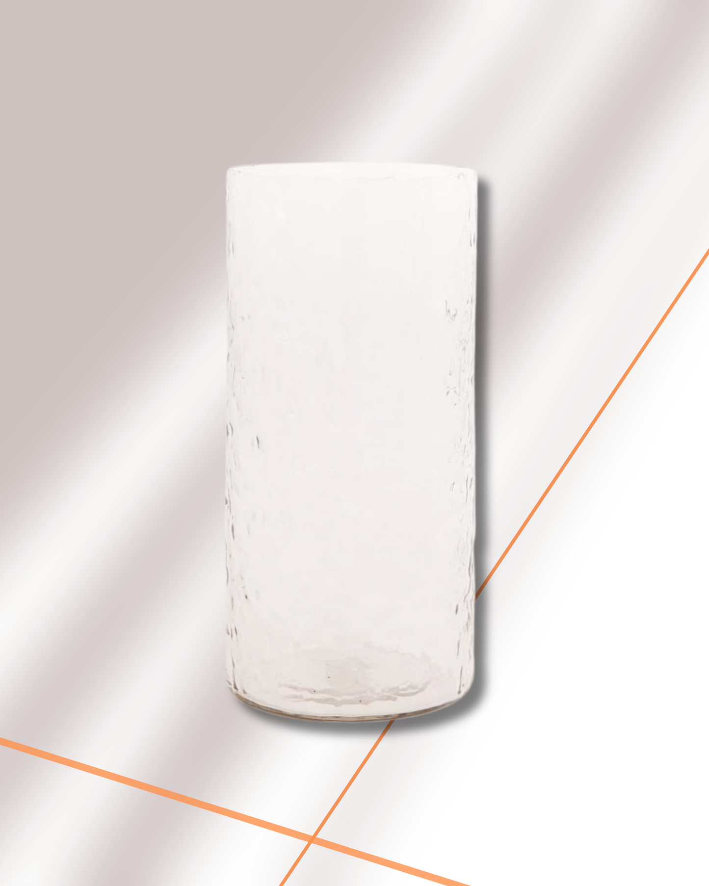 NA-KD hammered glass transparent vase